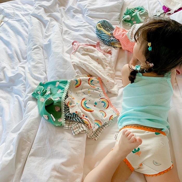 Korea Little Girls Seamless Cotton Underwear
